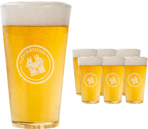 Feldschlsschen Becher Glas - 6 Stck