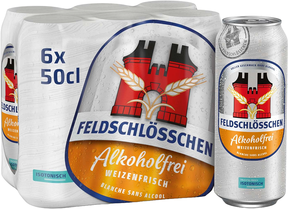 Feldschlsschen Weizenfrisch Alkoholfrei 6er Tray Dose
