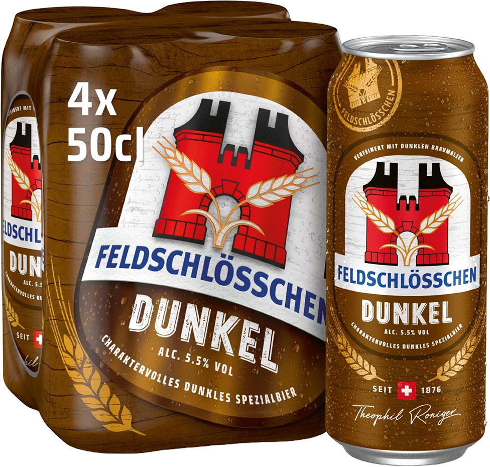 Feldschlsschen Dunkel 4er Tray Dose