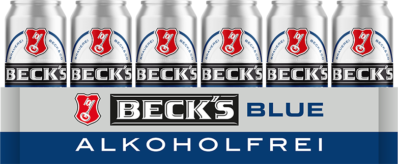 Becks Blue Alkoholfrei Tray seitlich