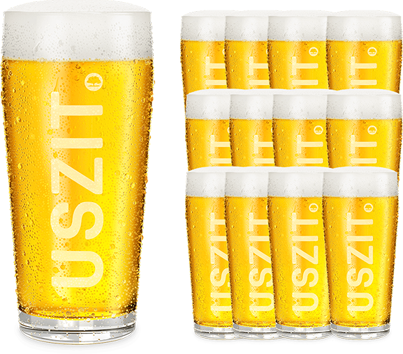 Uszit Glas Becher - 12 x 30 cl