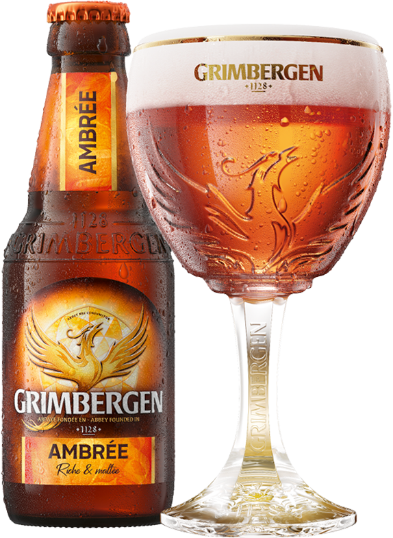 Grimbergen Ambre mit Phoenix Glas