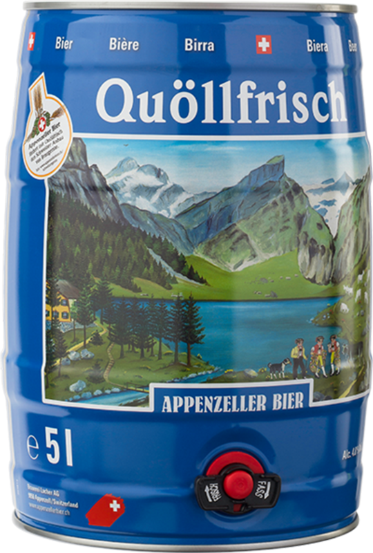 Appenzeller Quöllfrisch Hell Partyfass - 5 Liter