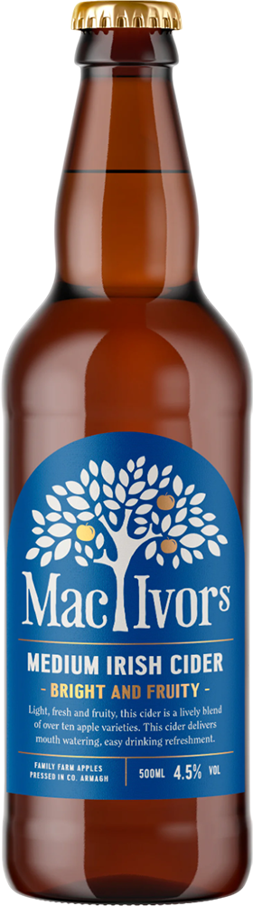 Mac Ivors Medium Irish Cider 4.5% - 12 x 50 cl