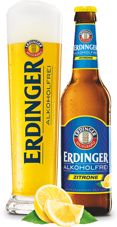 Erdinger Weissbier Zitrone Alkoholfrei Glas
