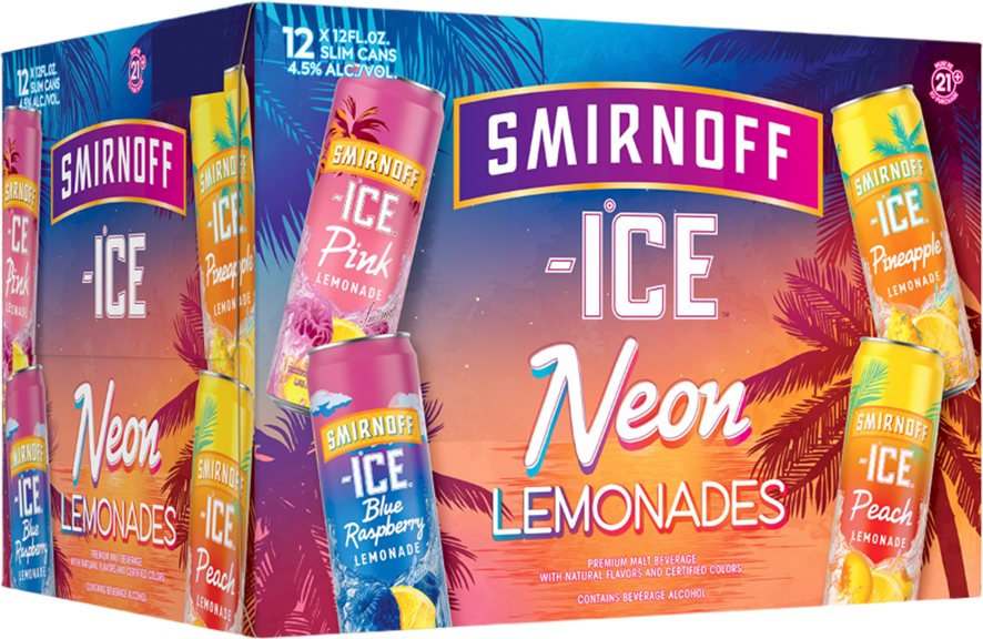 Smirnoff Ice Neon Lemonade Variety Pack - 24 x 35.5 cl Dose