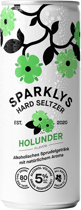 Sparklys Hard Seltzer Holunder 5% - 24 x 25 cl Dose