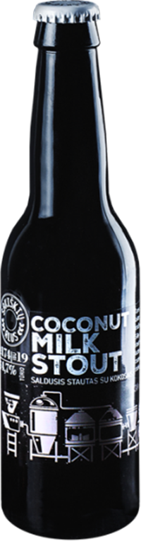 Sakiškių alus Coconut Milk Stout 4,7% - 12 x 33 cl