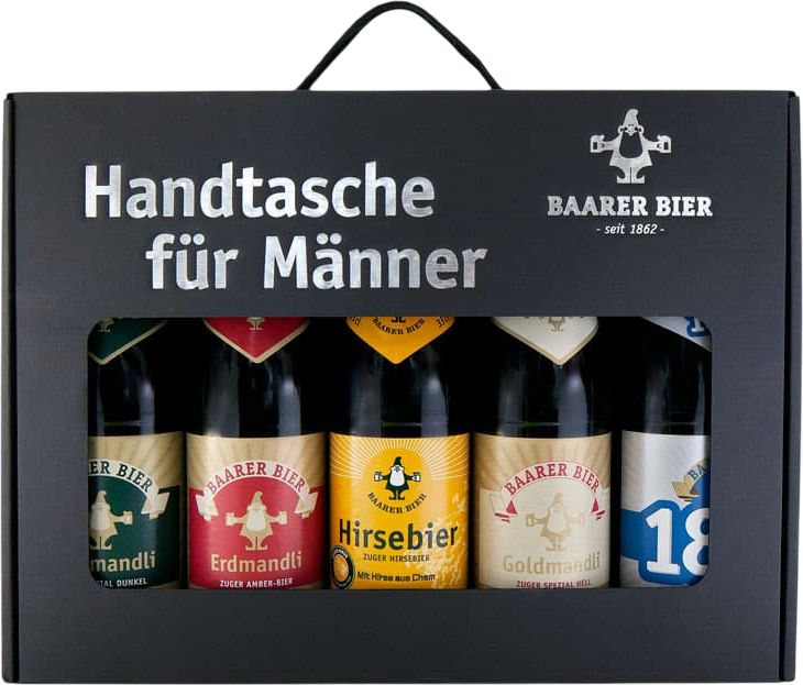 Männer Handtasche mit 5 Baarer Bieren