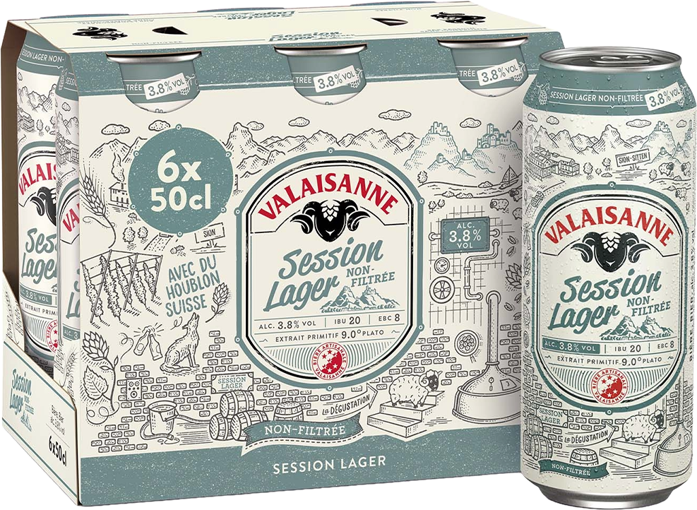 Valaisanne Session Lager 6 x 50cl Dose