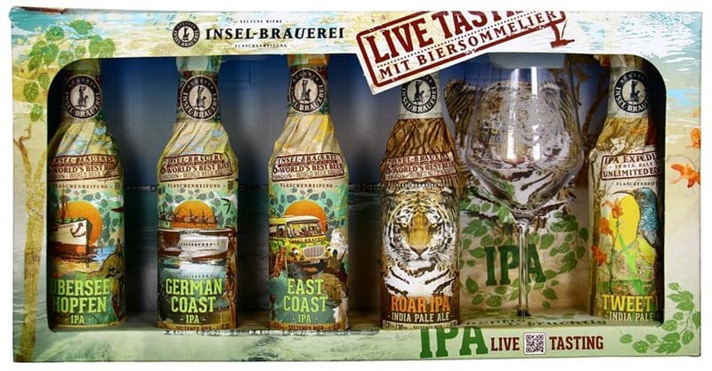 Insel Rügener Geschenkset mit 5 Flaschen plus 1 Glas