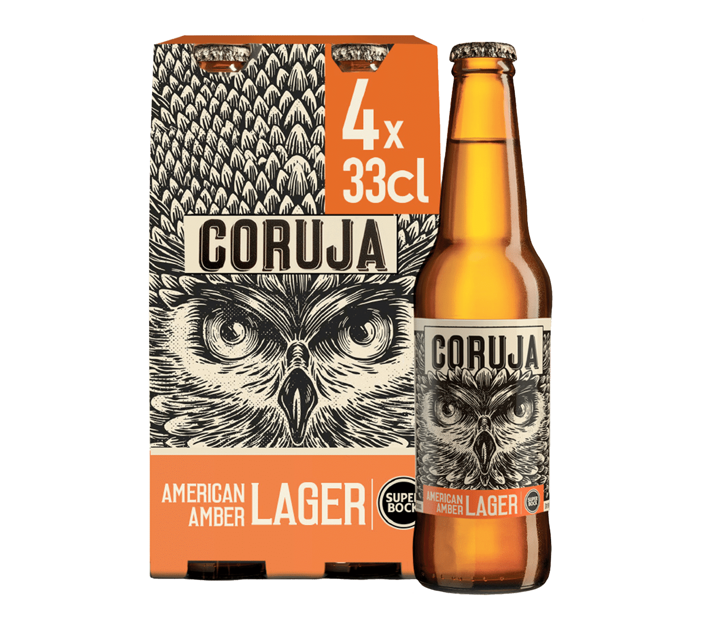 Coruja American Amber Lager 5,3% - 24 x 33 cl