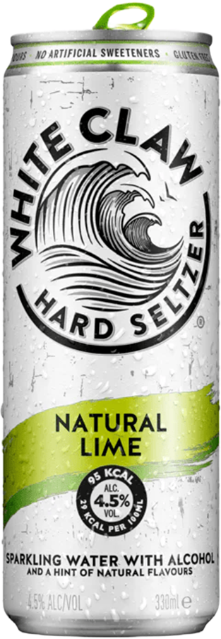 White Claw Hard Seltzer Natural Lime 4.5% - 33 cl Dose
