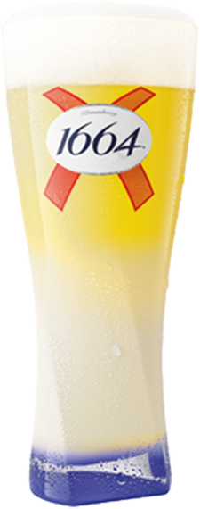 Kronenbourg 1664 Reliefglas - 6 x 25 cl
