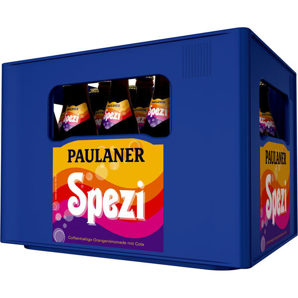 Paulaner Spezi Kasten seitlich