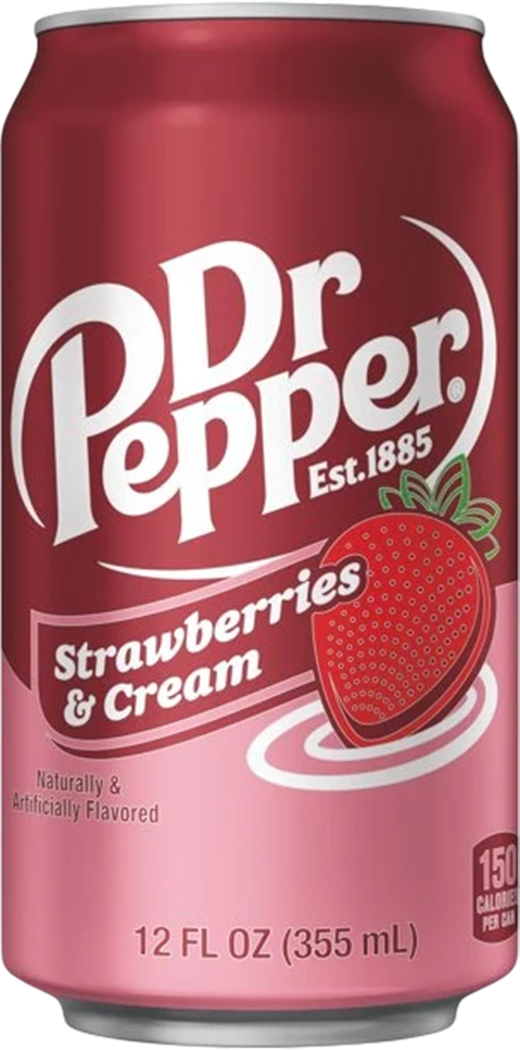 Dr. Pepper Strawberries & Cream - 35.5 cl Dose