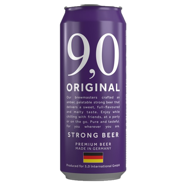 9.0 original Strong Beer 9%- 24 x 50 cl Dose