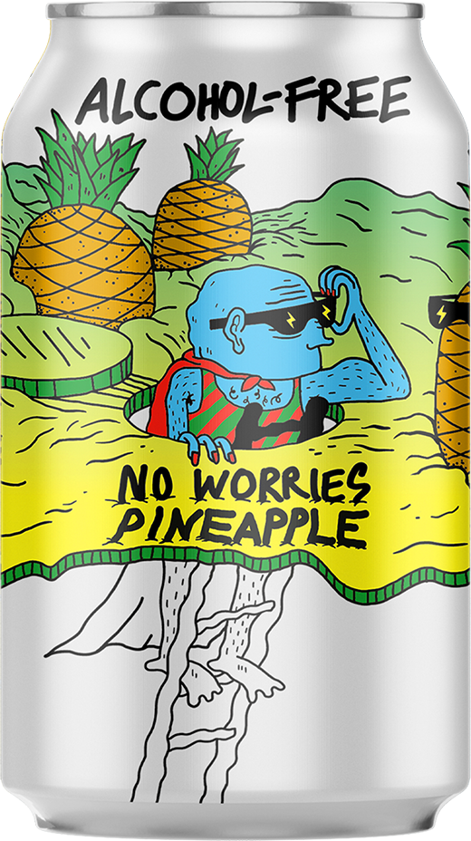 Lervig No Worries Pineapple Alkoholfrei - 24 x 33 cl Dose